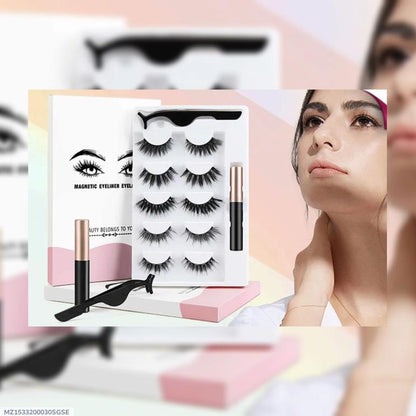 Magnetic False Eyelashes Set of 10 Waterproof