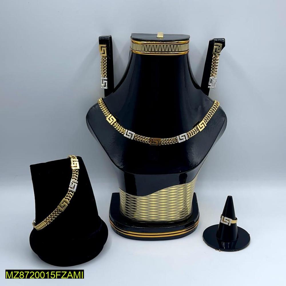 Golden Plated Necklace Set for Pakistani Bridal Wear