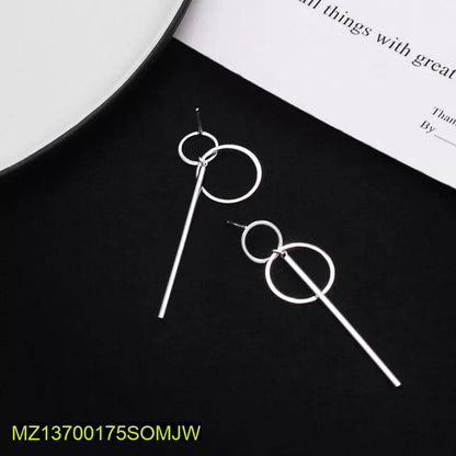 Silver Plated Geometric Drop Earrings for Women