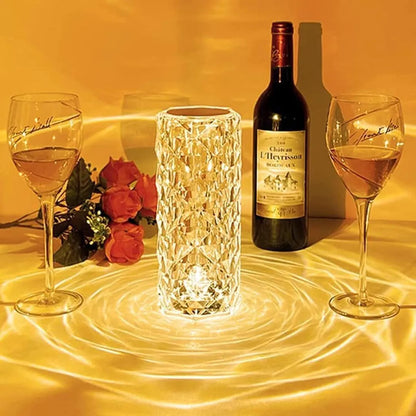 Rechargeable Diamond Table Lamp Gold Multi Color