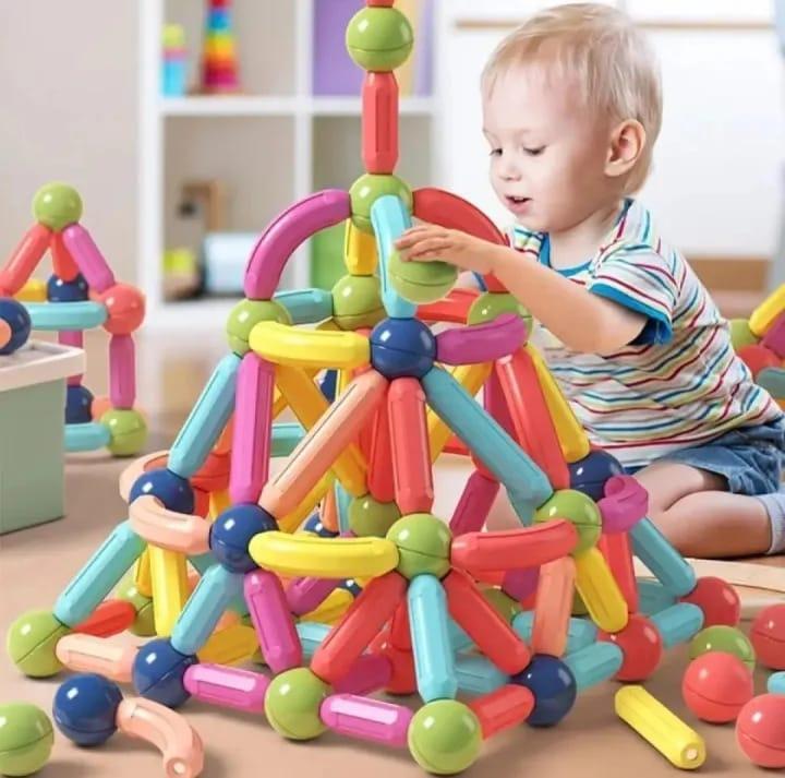Magnetic Building Set for Kids 3+ Multicolor Plastic