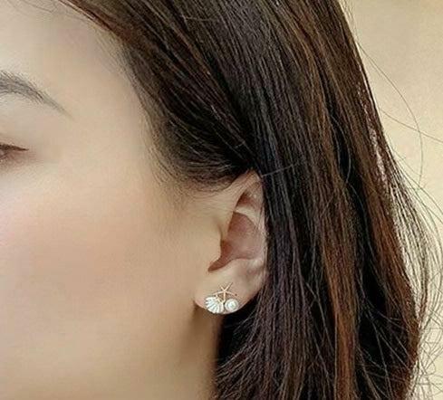Starfish And Seashell Earrings