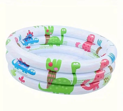 Water Compact and Durable Inflatable Round Swimming Pool PVC, Equipped with Family Entertainment Accessories, Inflatable Swimming Pool, Vivid Dinosaur and Plant Design, Game Pool Dinosaur Themed Swimming Pool Durable Swimming Pool