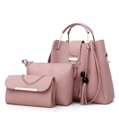 Blue Rexine Handbag Set for Girls
