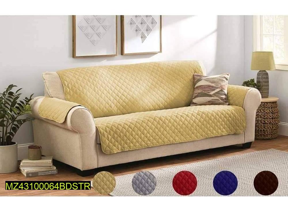 7 Seater Cotton Polyester Sofa Cover Quilted Durable