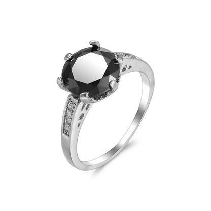 Black Zircon Vintage Ring for Women