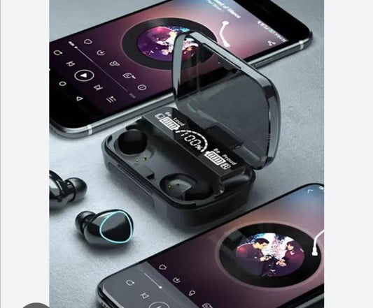 M10 Airpods Bluetooth Earbuds with Fast Charge & Durable ABS Plastic