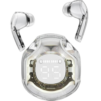 Air39 Transparent Wireless Earbuds with cover | Bluetooth 5.3 TWS AirBuds with LED Display