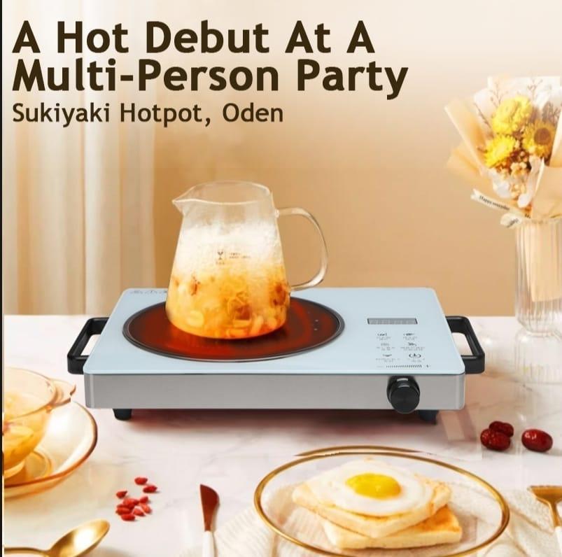 Portable Electric Stove 3500W Stainless Steel White Black