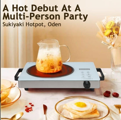 Portable Electric Stove 3500W Stainless Steel White Black