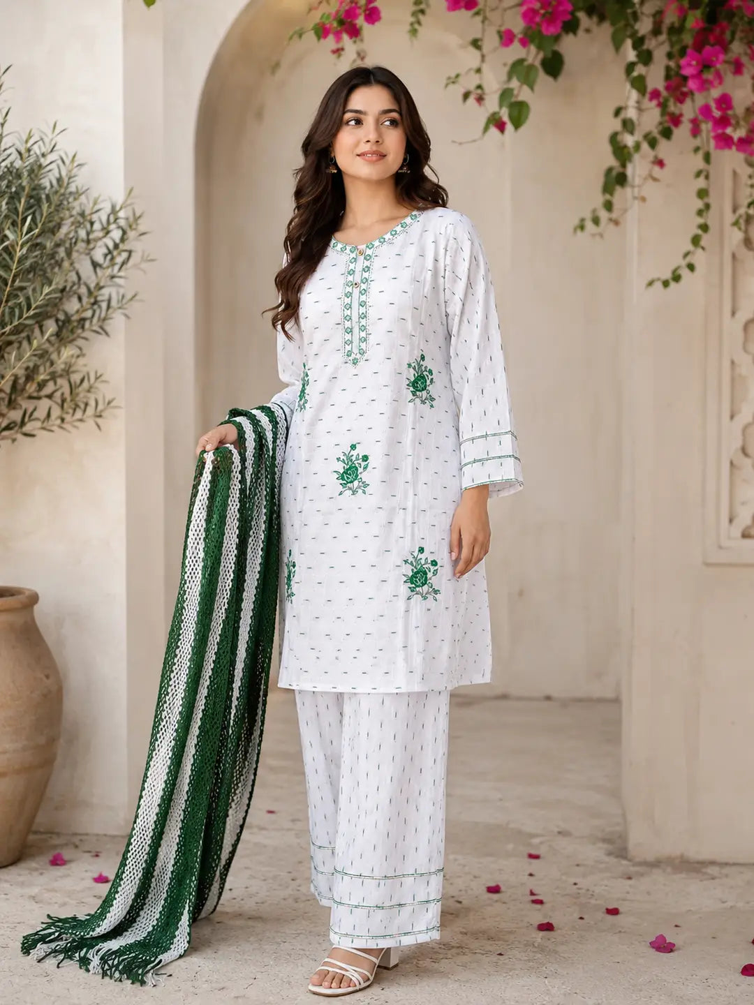 14 August 3 Pcs Women's Stitched Fancy Embroidered Suit
