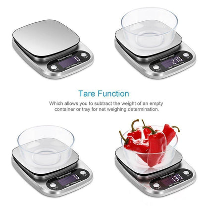 Digital Kitchen Scale 10kg Silver ABS