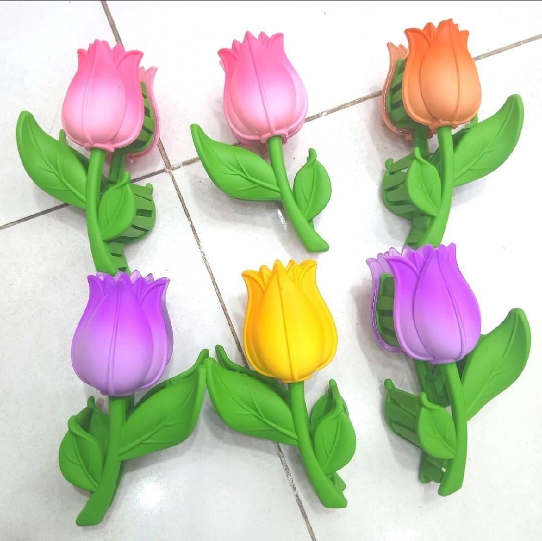 Multicolor Flower Hair Catcher Pack of 2 ABS Plastic