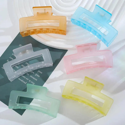 Transparent Hair Claws 6 Pack ABS Plastic Multicolor