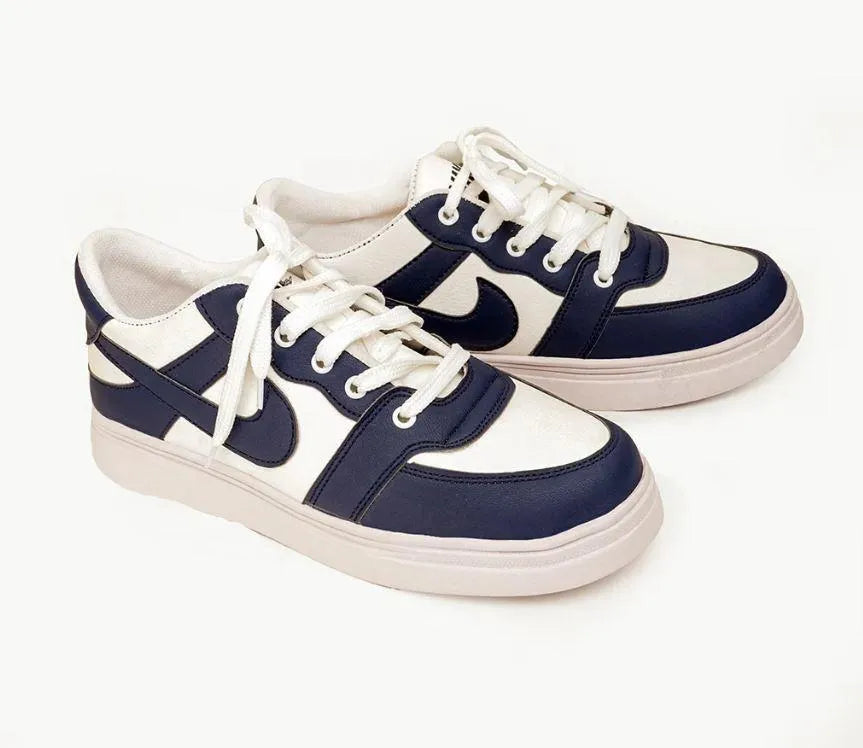 Men's Blue Rexine Sneakers Formal Casual Lightweight Breathable