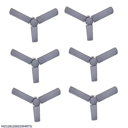 Grey Ceiling Fan Covers 6 Pcs Dust Proof Moisture Resistant