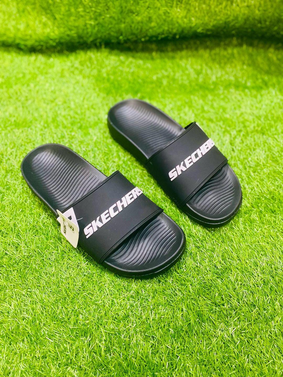 Men's Black PU Leather Slide Slippers Size 7-10