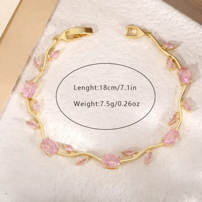 Tulip Bracelet – Premium Quality Stainless Steel Elegant Bracelet for Women ~ Without Box | Golden Base