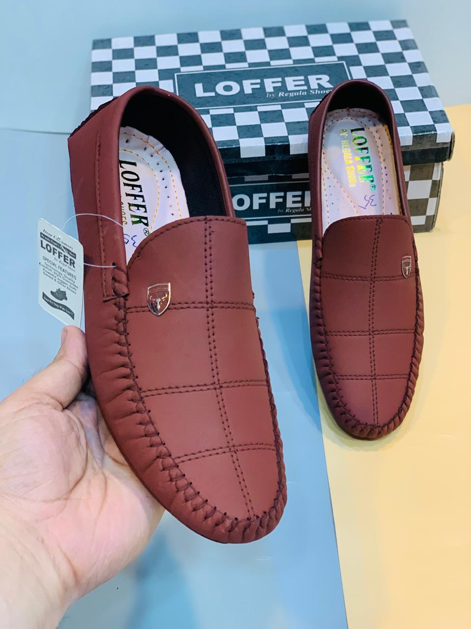 Men's Rexine Casual Loafers Brown Size 6-11