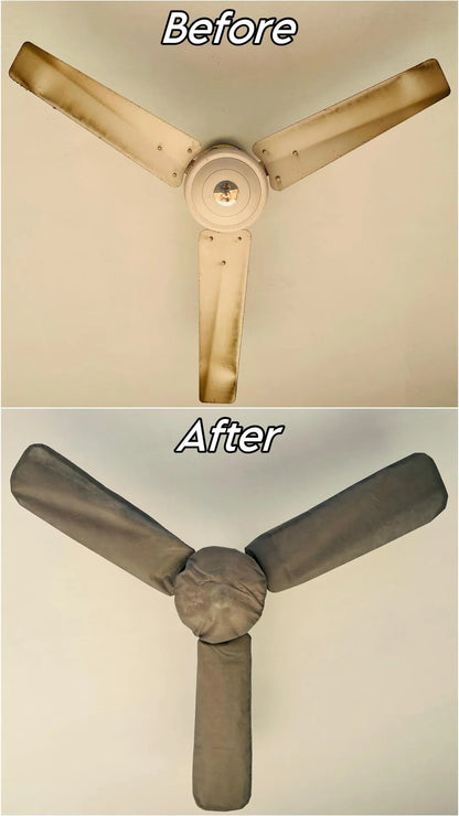 Grey Ceiling Fan Covers 6 Pcs Dust Proof Moisture Resistant