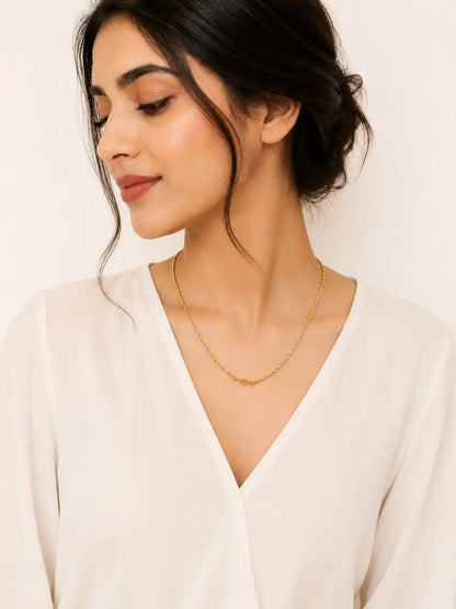 Plain Gold Plated Zircon Chain