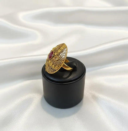 Maroon Adjustable Ring for Women Wedding & Party Wear