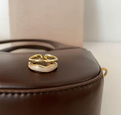 Golden Adjustable Ring for Women, Durable Alloy, Elegant Design