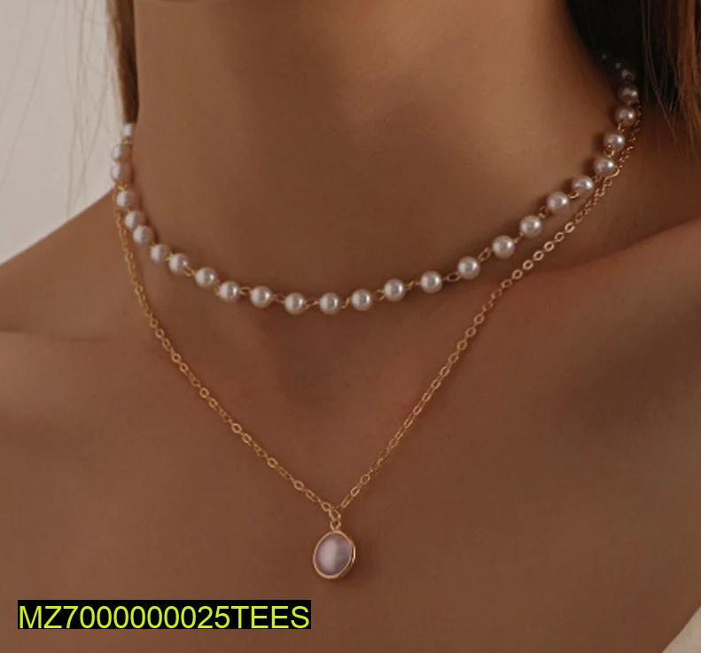 2 Layered Beaded Chain Choker