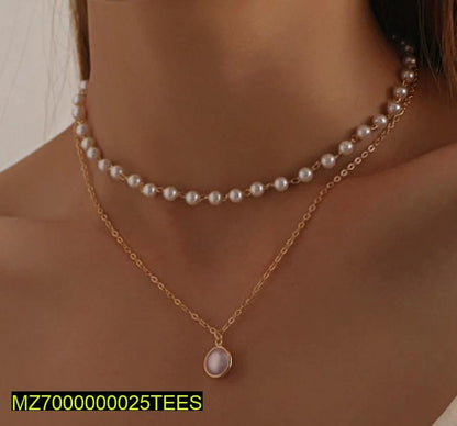 2 Layered Beaded Chain Choker