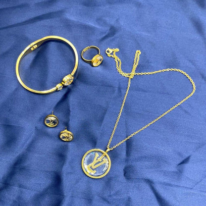 Golden Plated Necklace Set for Weddings Parties Pakistan