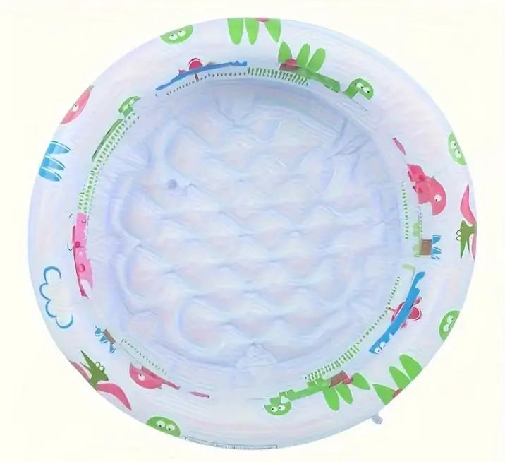 Water Compact and Durable Inflatable Round Swimming Pool PVC, Equipped with Family Entertainment Accessories, Inflatable Swimming Pool, Vivid Dinosaur and Plant Design, Game Pool Dinosaur Themed Swimming Pool Durable Swimming Pool