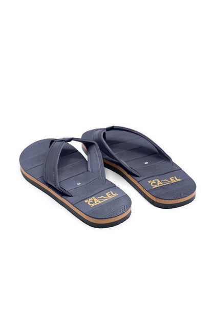 Men Blue Textured Casual Flip Flops Lightweight Comfortable