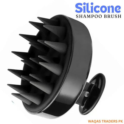 Silicone Scalp Massager Brush Pink Black