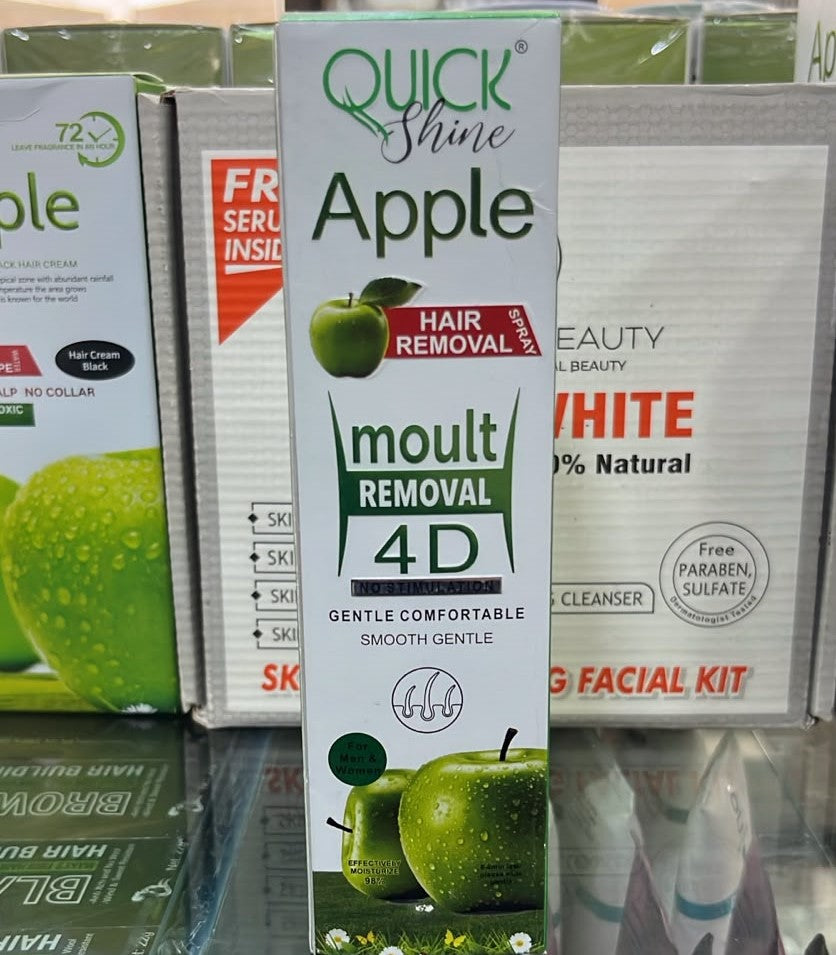 Quick Shine Apple Hair Removal Spray - Personal Care Product Designed For Hair Removal And Skin Maintenance Routine - 200ML