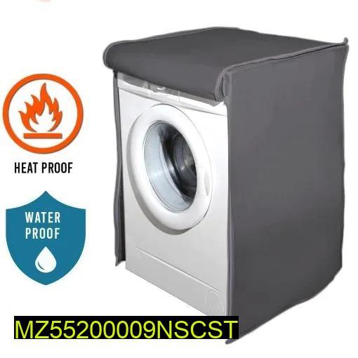 Waterproof Washing Machine Cover Grey Stain Resistant