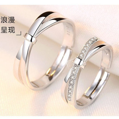 Adjustable Couple Rings Intertwined Love Design