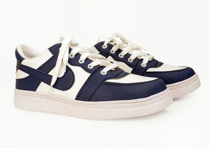Men's Blue Rexine Sneakers Formal Casual Lightweight Breathable