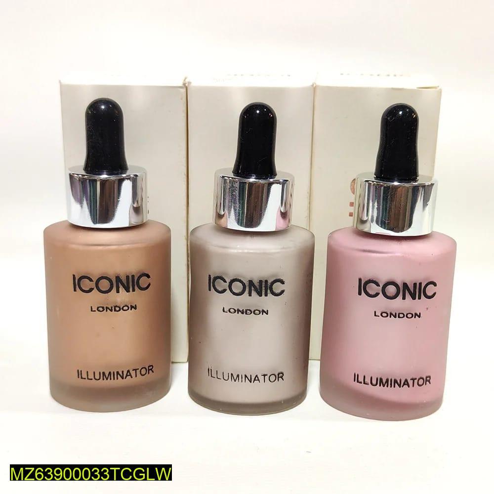 Iconic London Highlighter 3 Shades Glass Bottle