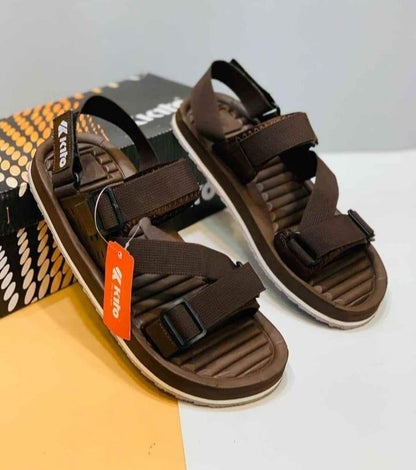 Men Brown Elastic Strap Sports Sandals All Season Comfortable
