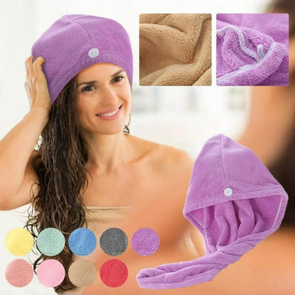 Hair Drying Cap Towel Microfiber Absorbent 2 Pcs