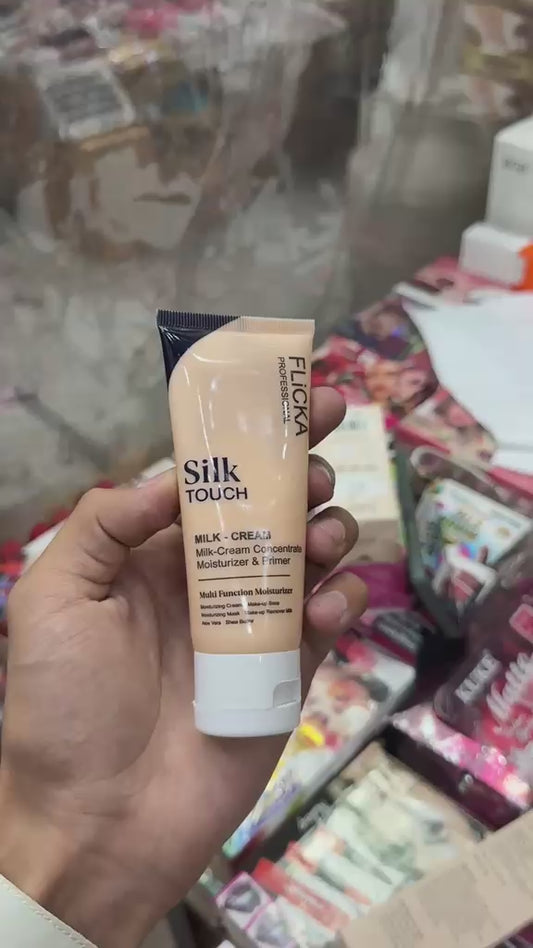 Flicka Silk Touch Milk Cream Concentrate Multi Function Moisturizer And Primer With Aloe Vera And Shea Butter