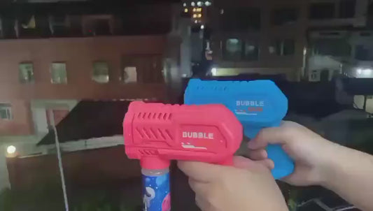 Bubble Gun for Kids Blue Yellow Plastic Toy