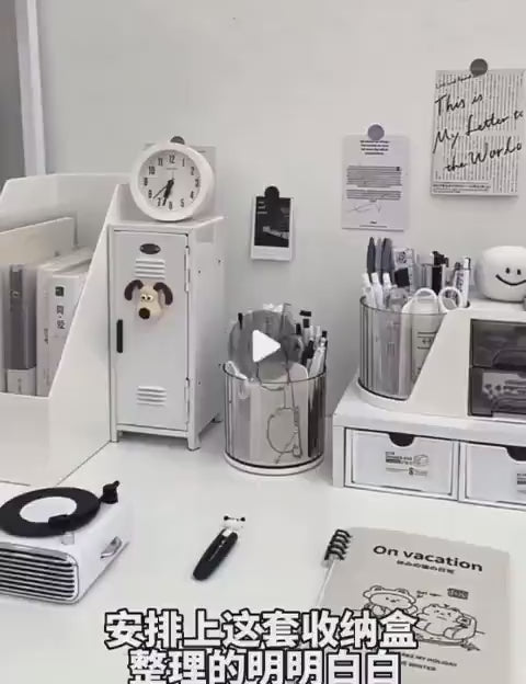 Rotating Makeup Organizer with Transparent Drawers