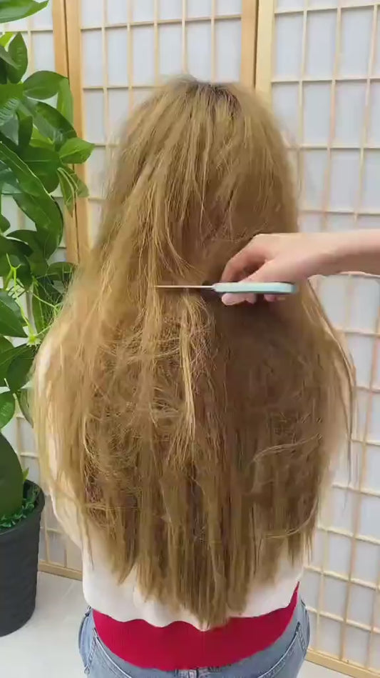 Hair Straightener Brush with 5-Stage Temp & 30S Heat