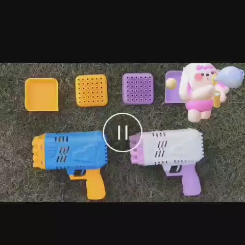 Bubble Gun 36 Holes Blue Purple Kids Toy