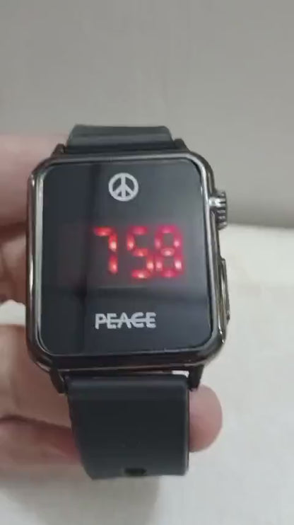 Modern Bluetooth Smartwatch with LED Display & Silicone Strap