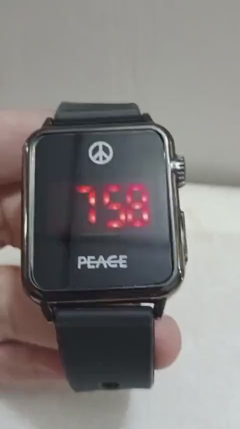 Modern Bluetooth Smartwatch with LED Display & Silicone Strap