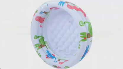 Water Compact and Durable Inflatable Round Swimming Pool PVC, Equipped with Family Entertainment Accessories, Inflatable Swimming Pool, Vivid Dinosaur and Plant Design, Game Pool Dinosaur Themed Swimming Pool Durable Swimming Pool
