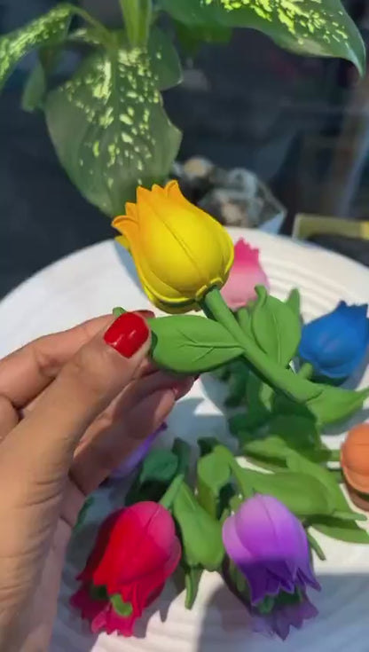 Multicolor Flower Hair Catcher Pack of 2 ABS Plastic