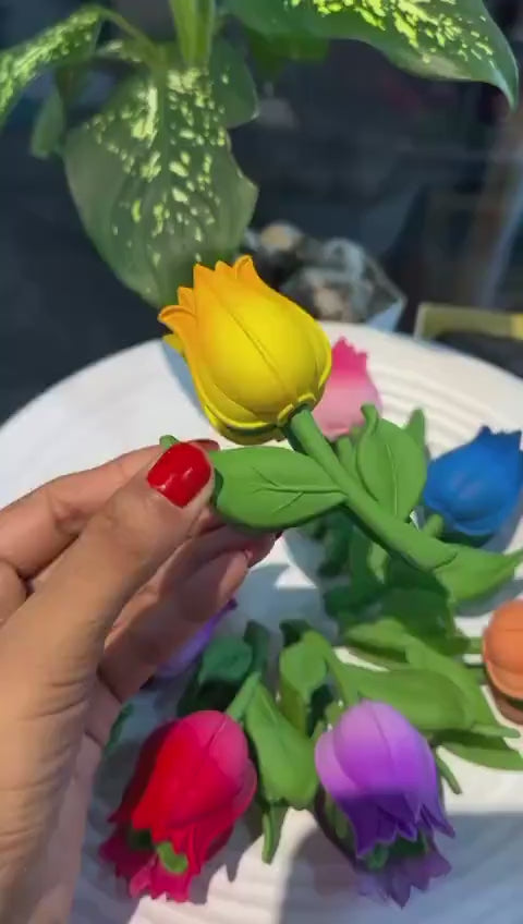 Multicolor Flower Hair Catcher Pack of 2 ABS Plastic